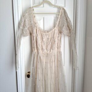 Vintage Puff Sleeve Juliet Lace Fairy Dress